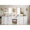 James Martin Vanities De Soto 118in Double Vanity Set, Bright White w/ 3 CM Carrara Marble Top 825-V118-BW-DU-CAR - alternate 6